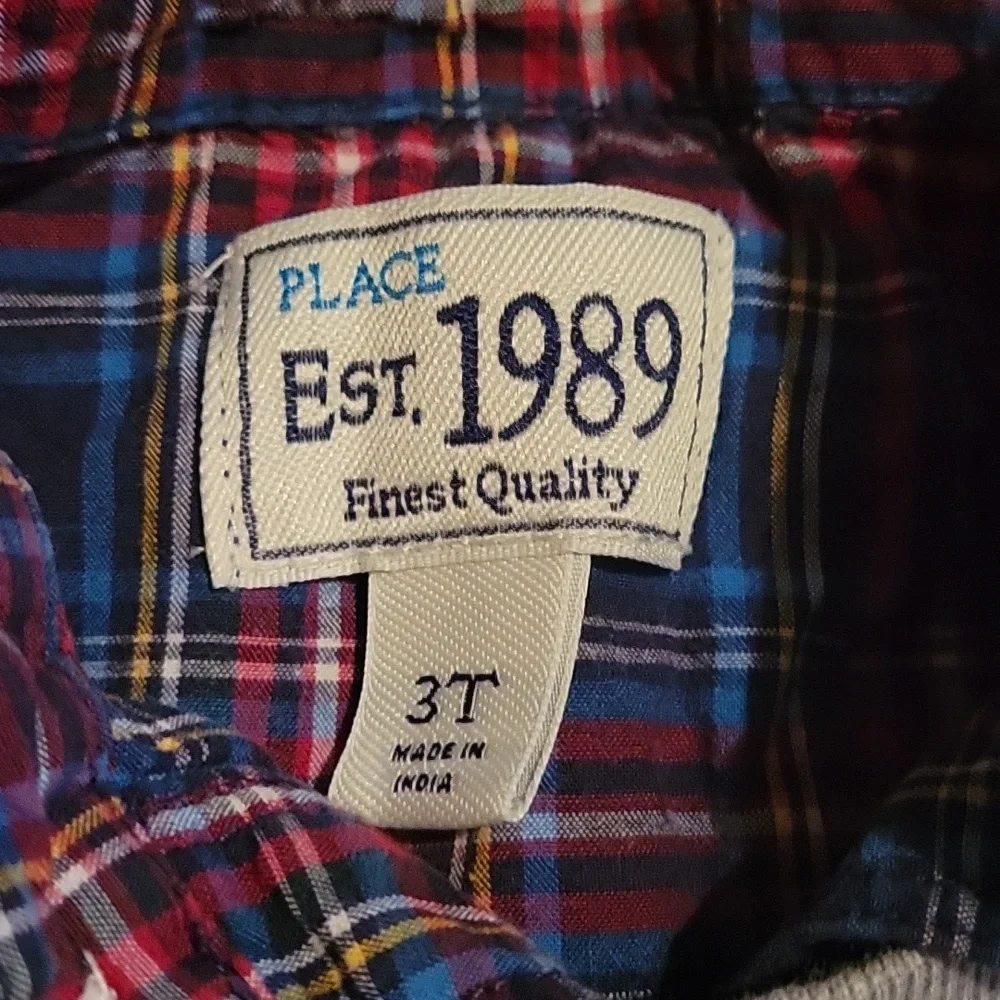 *3/$15* Children's Place 3T Toddler Boys Plaid Sweater Shirt